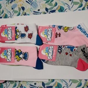 SMURFS 4 PIECE UNIQUE SOCKS